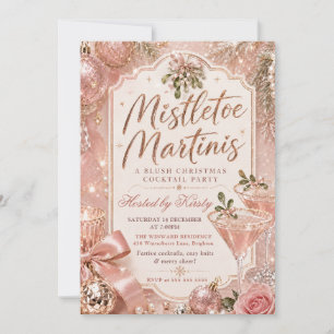 Mistletoe and Martinis Christmas Party Invitation