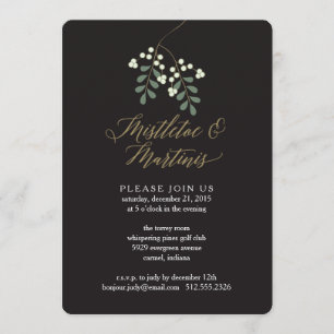 Mistletoe and Martinis Holiday Party Invitation