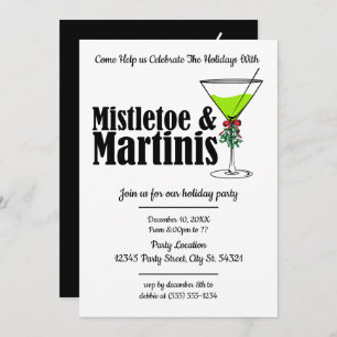 Mistletoe and Martinis Party Invitations
