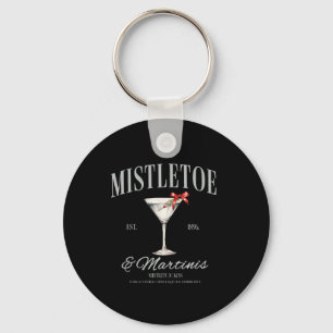 Mistletoe And Martinis Tail Christmas Espresso Mar Key Ring
