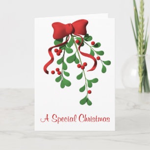 Mistletoe Christmas Holiday Card