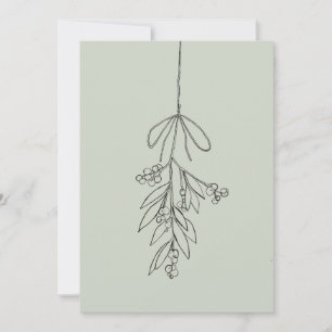 Mistletoe Christmas Holiday Card