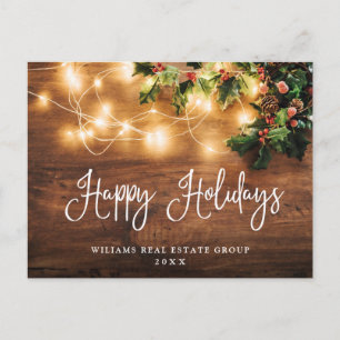 Mistletoe Christmas Holiday Corporate Greeting Postcard