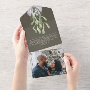 Mistletoe Elegant Christmas Card