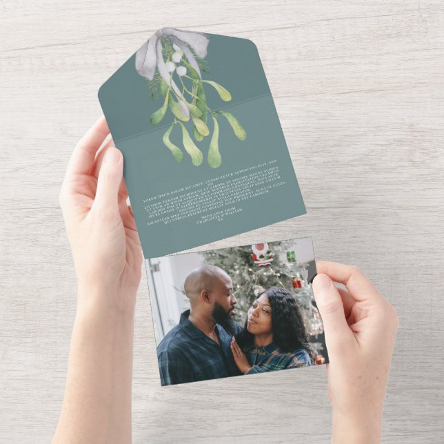 Mistletoe Elegant Christmas Card (Tearaway)