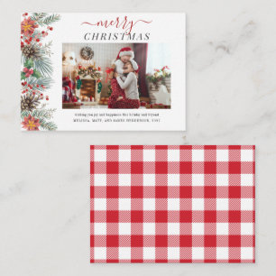 Mistletoe Family Photo Merry Christmas Holiday Card