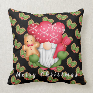 Mistletoe Gnome Customise Text and Colour 20"X20" Cushion