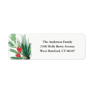 Mistletoe Holiday Address Labels