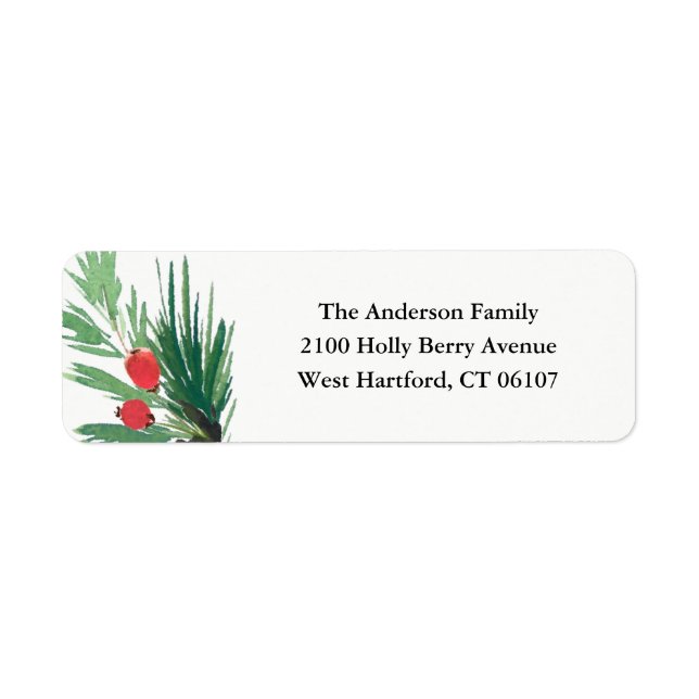 Mistletoe Holiday Address Labels (Front)