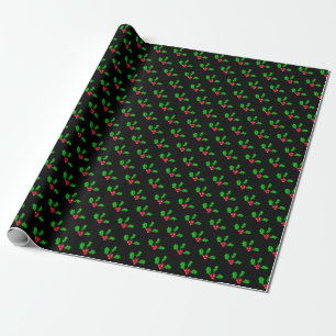 Mistletoe Holiday Festive Christmas Wrapping Paper