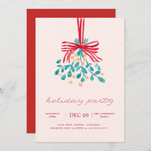Mistletoe Holiday Party Invitation