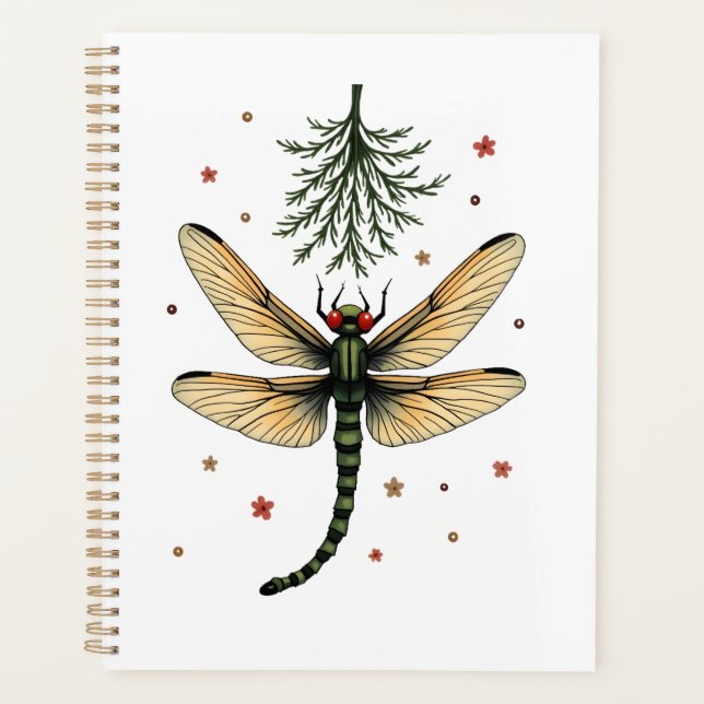 Mistletoe Kiss Dragonfly Planner (Front)