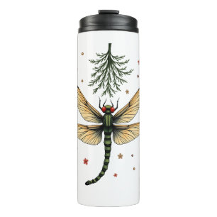 Mistletoe Kiss Dragonfly Thermal Tumbler