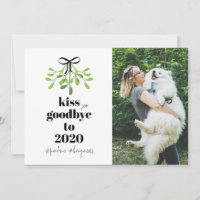 Mistletoe Kiss Goodbye 2020 DoOver Funny Dog Photo