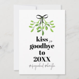Mistletoe Kiss Goodbye Greener Do-Over Funny Humou Holiday Card