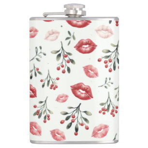 Mistletoe Kisses Hip Flask