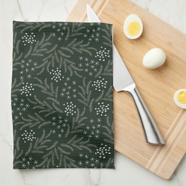 Mistletoe Kitchen Towel (Quarter Fold)