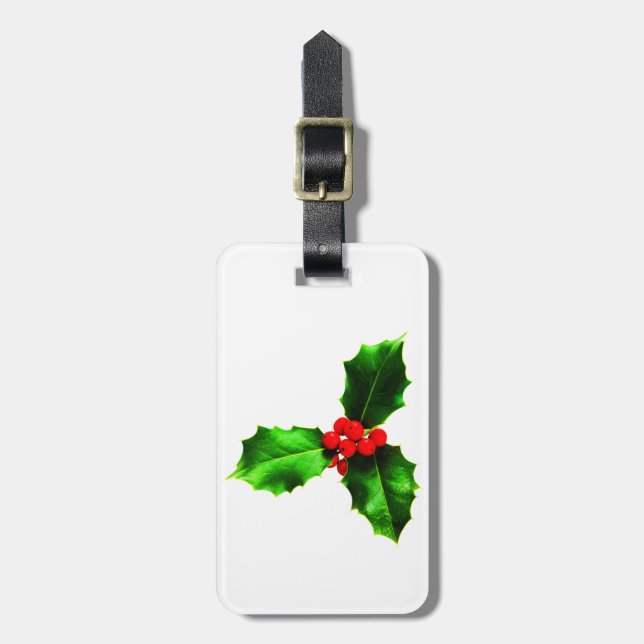 Mistletoe Luggage Tag (Front Vertical)