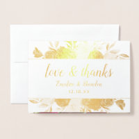 Mistletoe Manor Chic Thank You Wedding Photo Gold