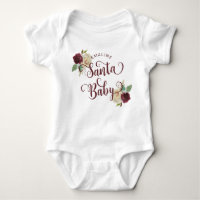 Mistletoe Manor Christmas Floral Santa Baby Girl