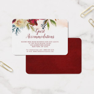 Mistletoe Manor Guest Accommodations Insert Card