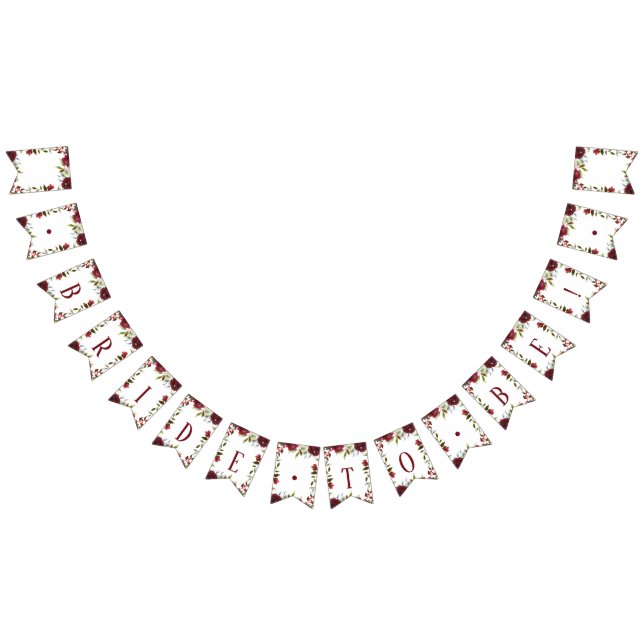 Mistletoe Manor Winter Bride to Be Bridal Shower Bunting (All)