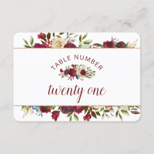 Mistletoe Manor Winter Chic Wedding Table Numbers