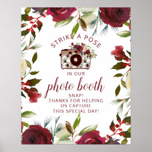 Mistletoe Manor Winter Photo Booth Wedding Sign