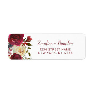 Mistletoe Manor Winter Wedding Return Address Return Address Label