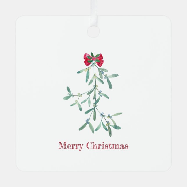 Mistletoe Metal Tree Decoration (Front)
