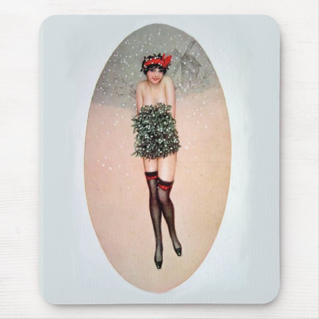 Mistletoe Miss Mouse Pad (Front)
