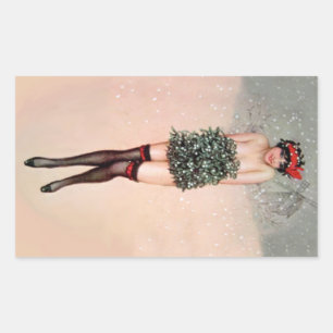 Mistletoe Miss Rectangular Sticker