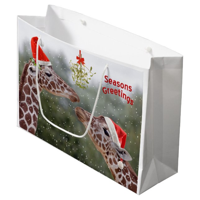 Mistletoe Moments Large Gift Bag (Front Angled)