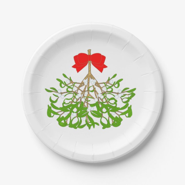 Mistletoe Paper Plate (Front)