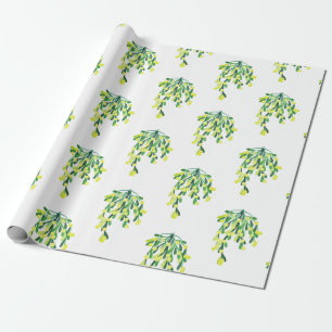 Mistletoe Pattern Country Gift Wrapping Paper