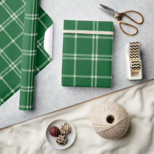 Mistletoe Plaid Wrapping Paper
