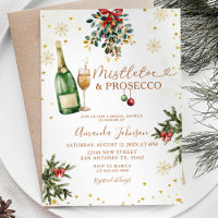Mistletoe & Prosecco Gold Christmas Bridal Shower