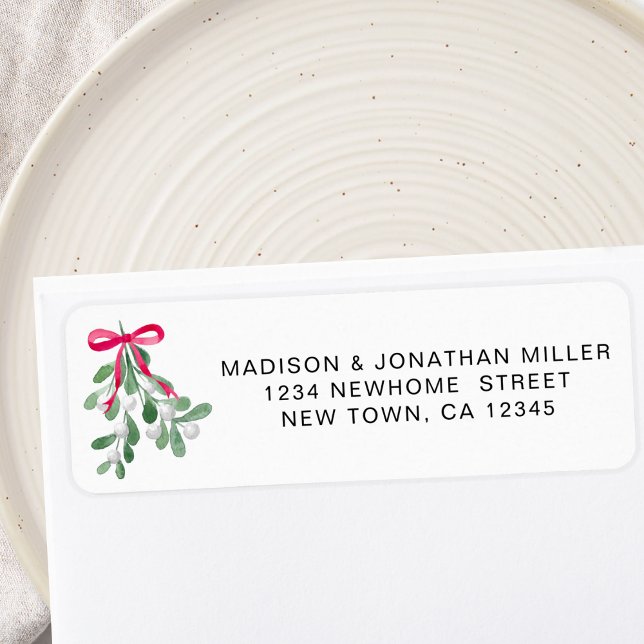 Mistletoe Return Address  Label (Creator Uploaded)