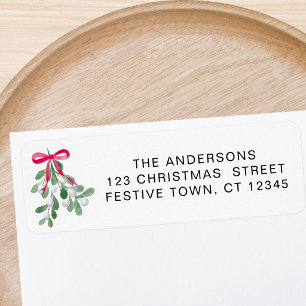Mistletoe Return Address Label