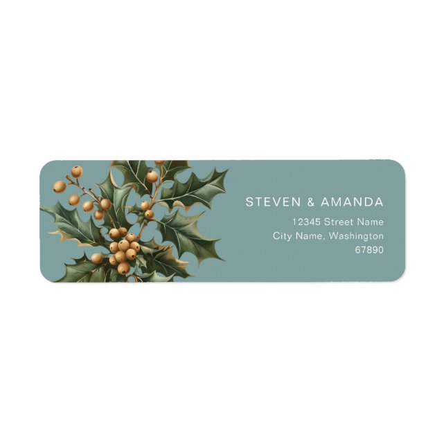 Mistletoe Return Address Labels (Front)