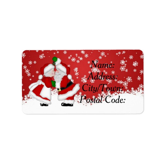 Mistletoe Santa Address Labels (Front)