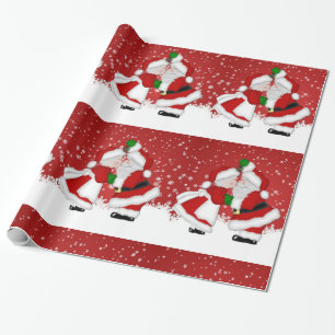 Mistletoe Santa Wrapping Paper