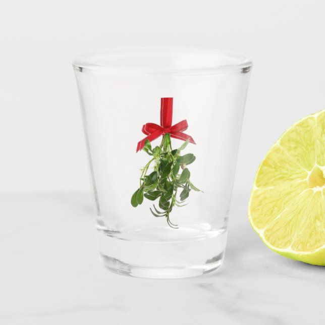 ***MISTLETOE*** SHOT GLASS (Front)