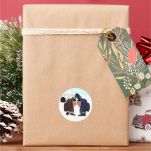 Mistletoe Time - Mistletoe Kiss Classic Round Sticker