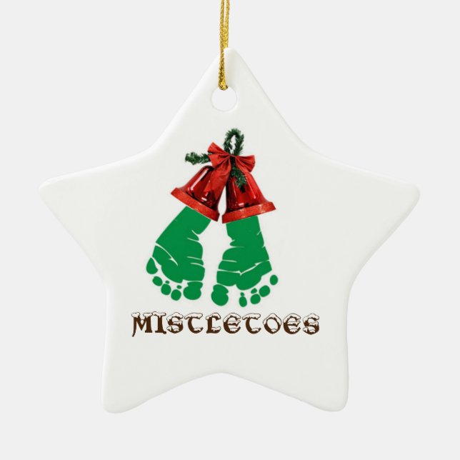 Mistletoes Christmas Ornament (Front)