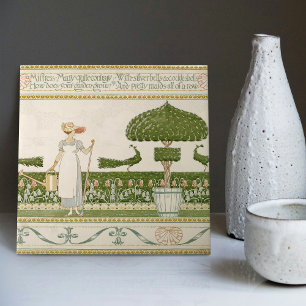 Mistress Mary's Enchanting Garden by Walter Crane Ceramic Tile