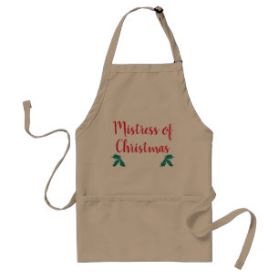 Mistress of Christmas Holly Apron