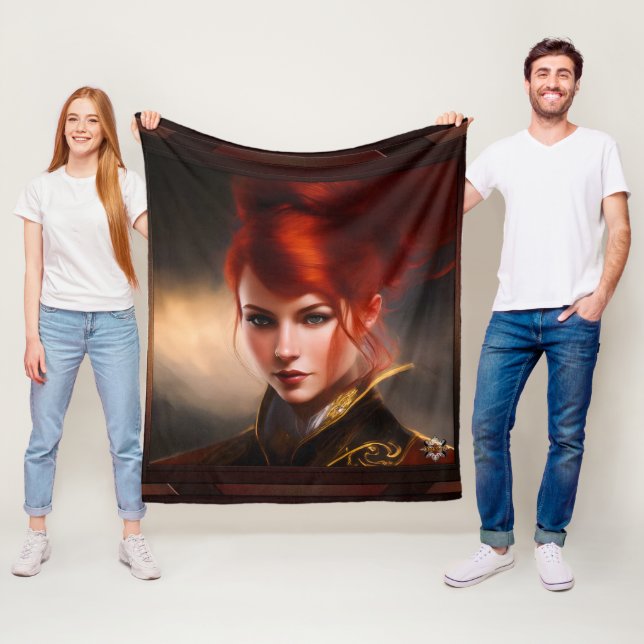 Mistress Of The Wind AI Concept Art by Xzendor7 Fleece Blanket (In Situ)