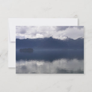 Misty Alaskan Sea in Shades of Blue