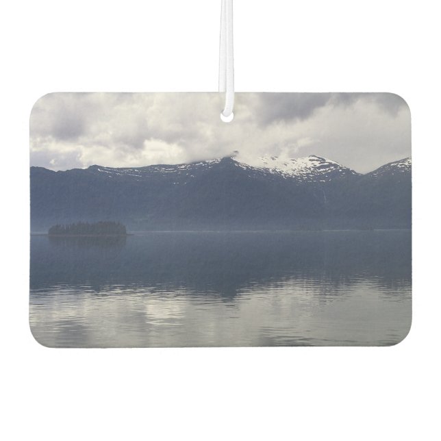 Misty Alaskan Sea in Shades of Blue Car Air Freshener (Front)